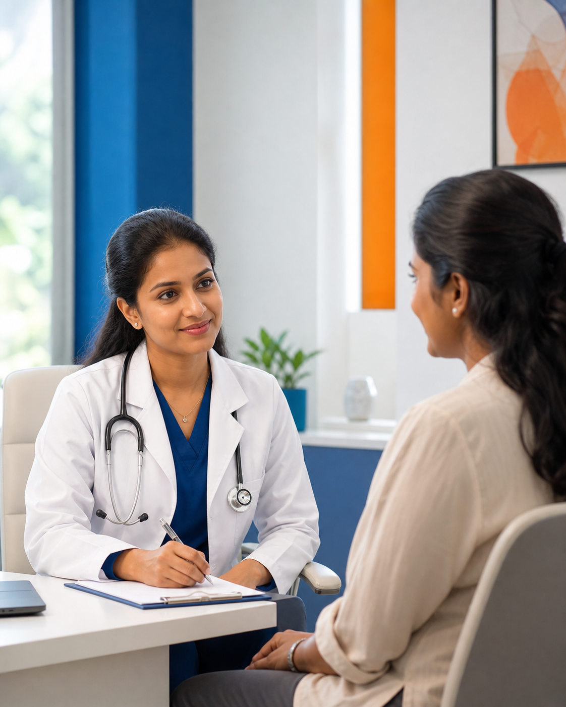 Doctor consulting with a patient